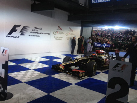 Garagenboden Typ Rip-TEC bei der Formel 1 in Melbourne